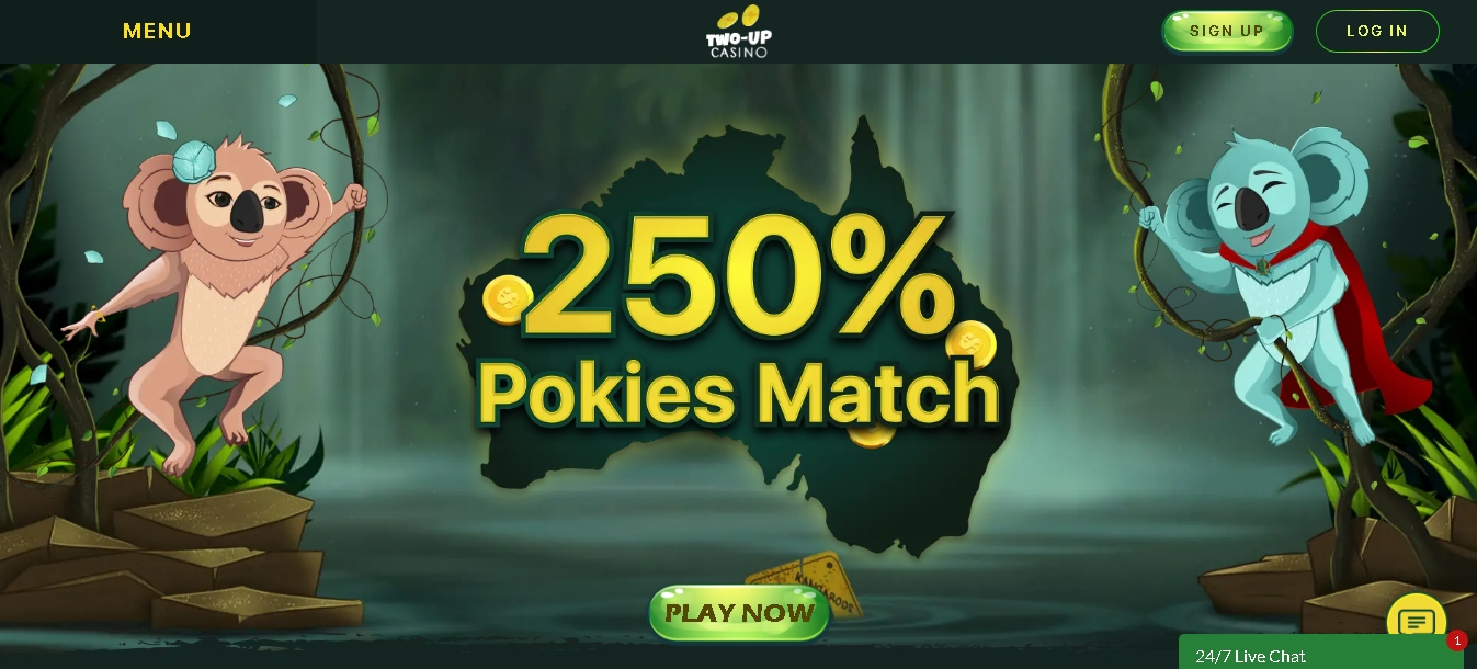 Two Up casino official website