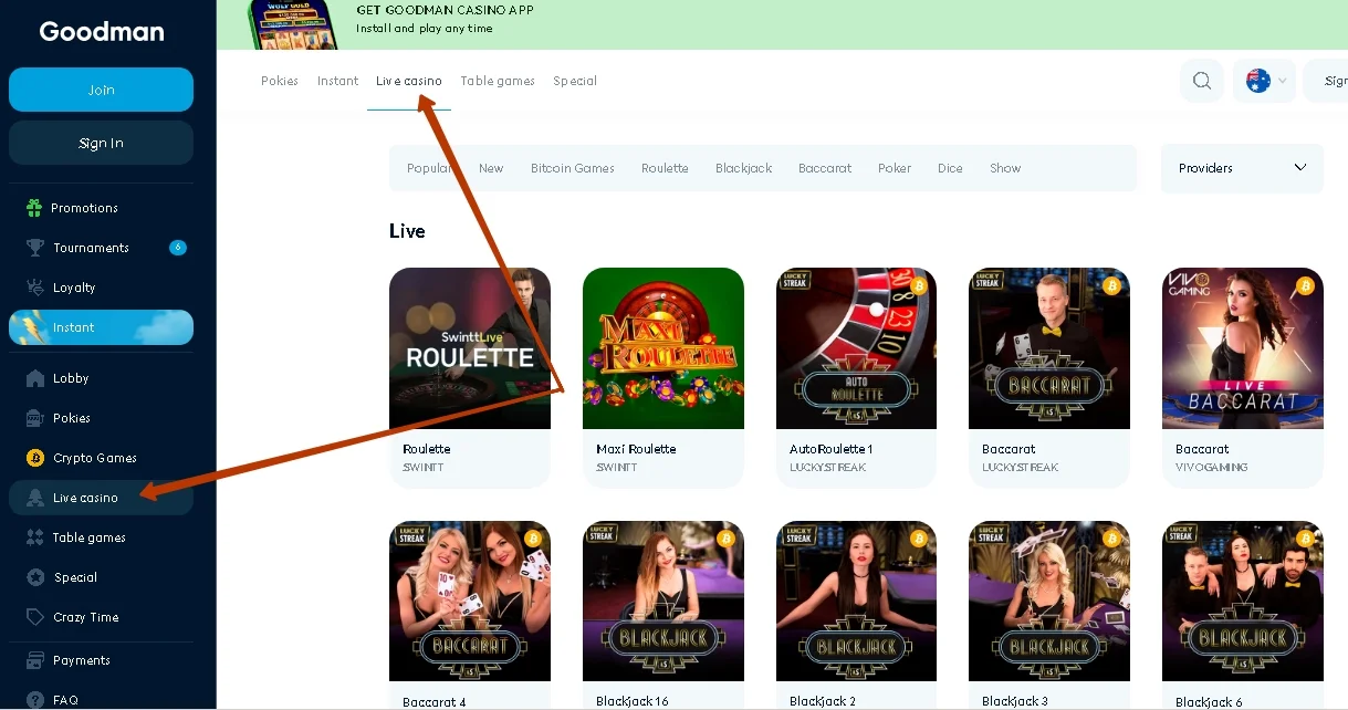 Live Casino Games Online