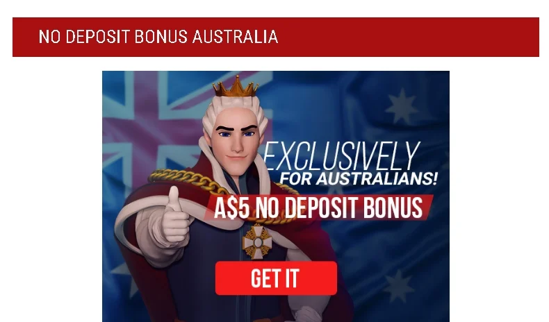 NO DEPOSIT BONUS AUSTRALIA