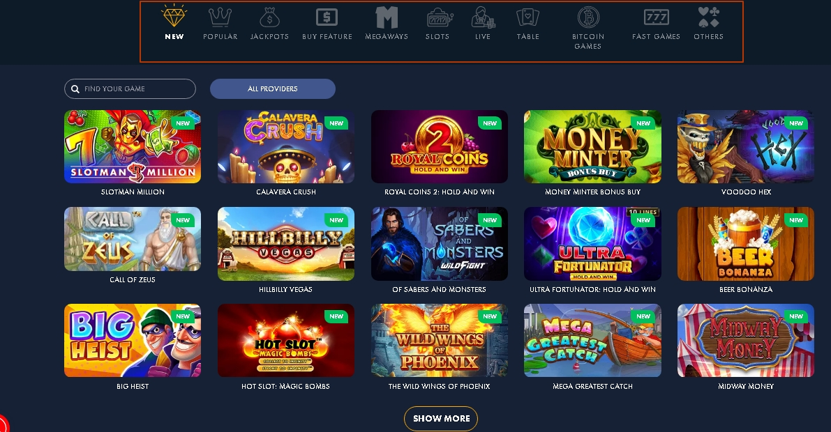 Slotman Casino Games Online