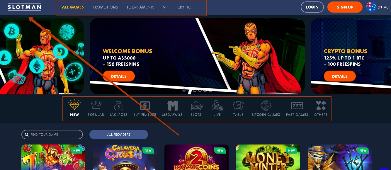 Slotman casino official website