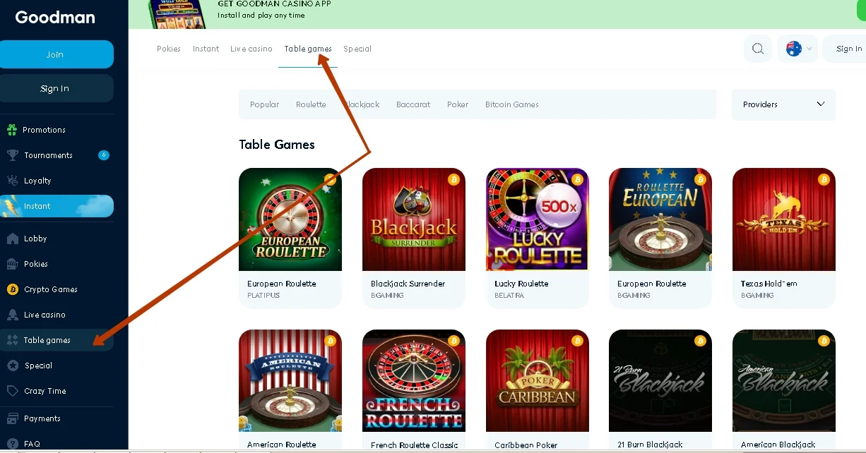 Table Casino Games